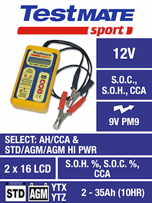 Testmate Sport akkumulátor ellenőrző műszer
